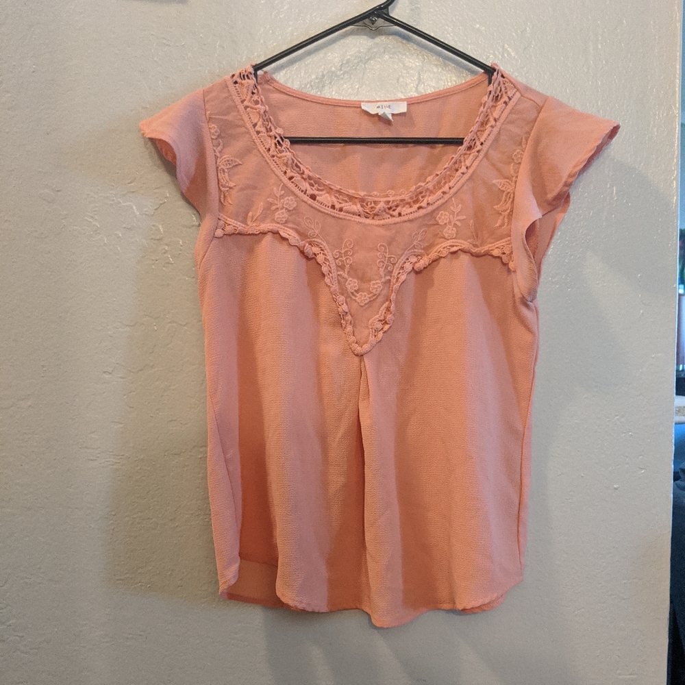 Pink Lace Blouse
